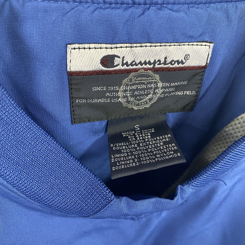 90s　champion　チャンピオン　プルオーバージャケット　ヴィンテージ　カレッジ　青　ブルー　Sサイズ