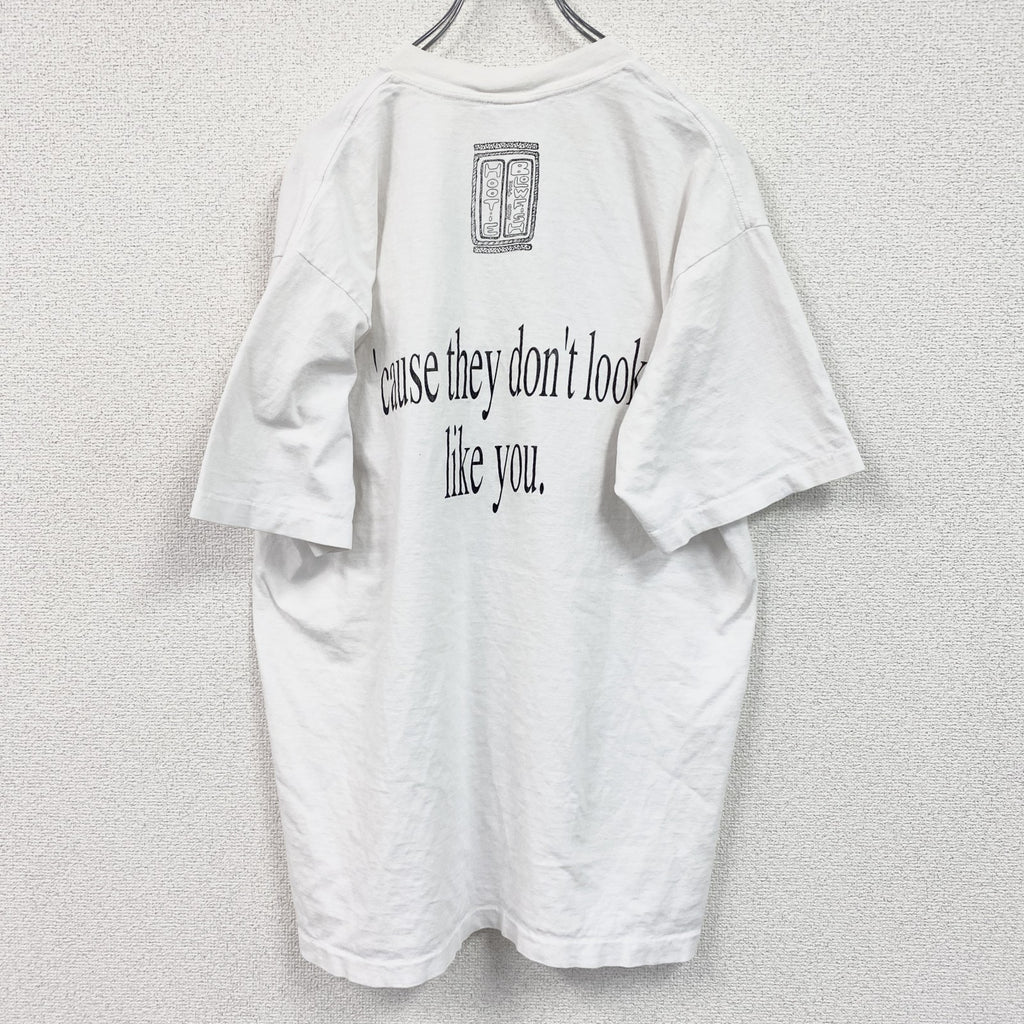 90s　All Sport　半袖プリントTシャツ　ヴィンテージ　シングルステッチ　白　ホワイト　XLサイズ