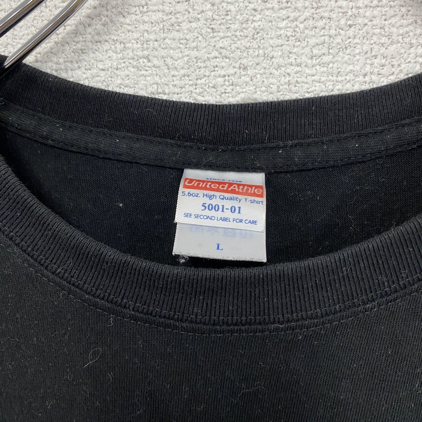 United Athle　ユナイテッドアスレ　半袖プリントTシャツ　パロディ　黒　ブラック　Lサイズ