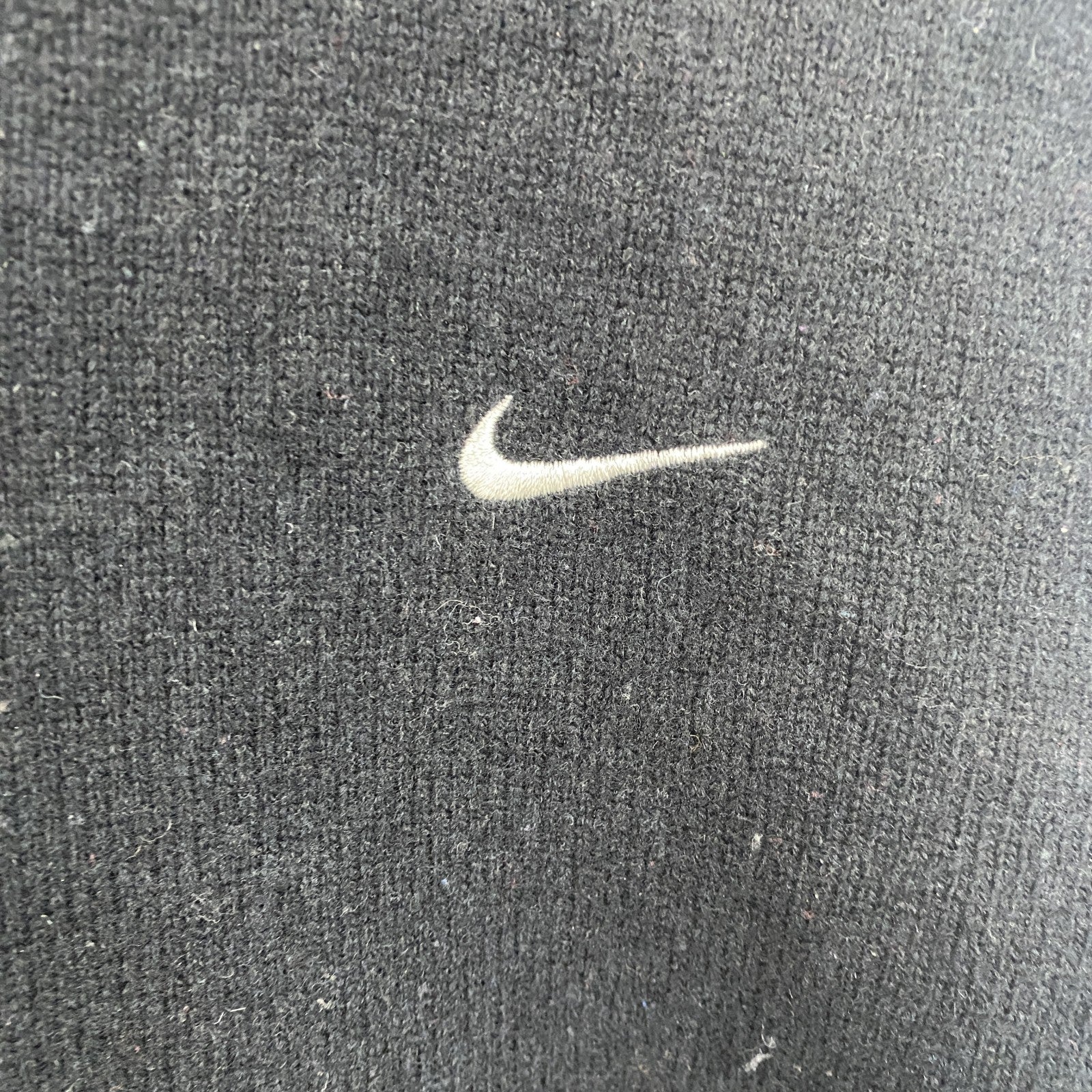 NIKE　ナイキ　ウールニットベスト　刺繡ロゴ　黒　ブラック　Lサイズ