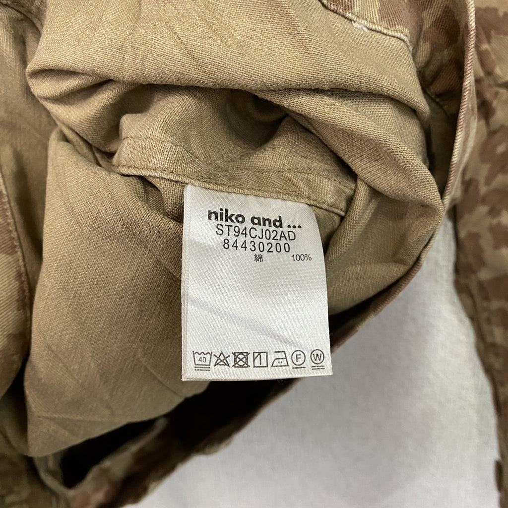 niko and...　ニコアンド　ワークジャケット　レオパード　茶色　ブラウン　3サイズ