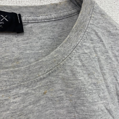 AW　半袖プリントTシャツ　パロディT　唇　灰色　グレー　Lサイズ