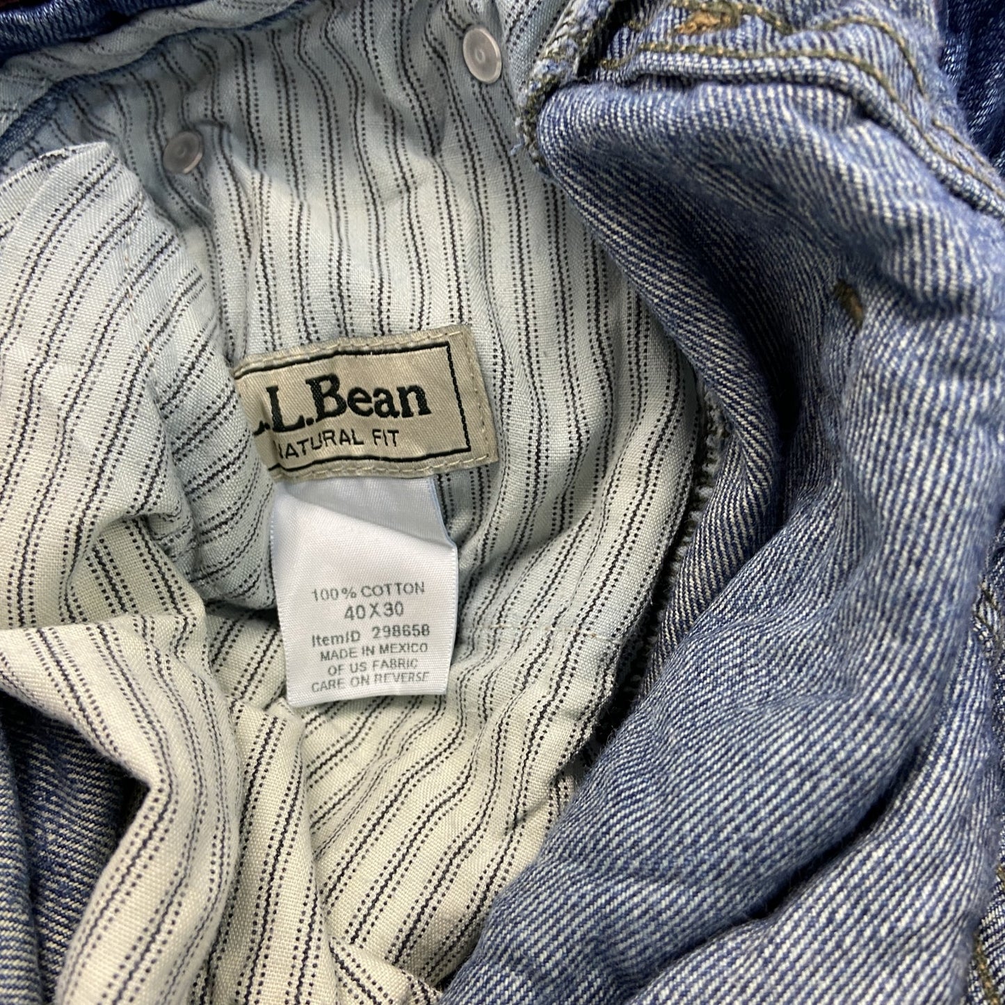 L.L.Bean　エルエルビーン　デニムパンツ/ジーンズ　ジップフライ　縦落ち　インディゴ　W40サイズ