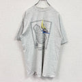 90s　collon club　半袖プリントTシャツ　ヴィンテージ　シングルステッチ　灰色　グレー