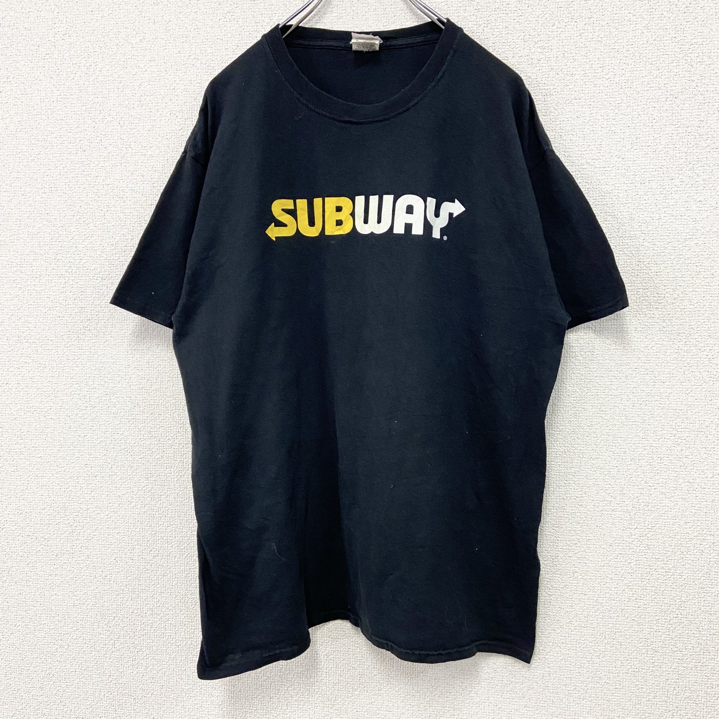 JERZEES　Dri-POWER　SUBWAY　サブウェイ　半袖プリントTシャツ　企業Ｔ　黒　ブラック　Lサイズ