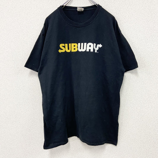 JERZEES　Dri-POWER　SUBWAY　サブウェイ　半袖プリントTシャツ　企業Ｔ　黒　ブラック　Lサイズ