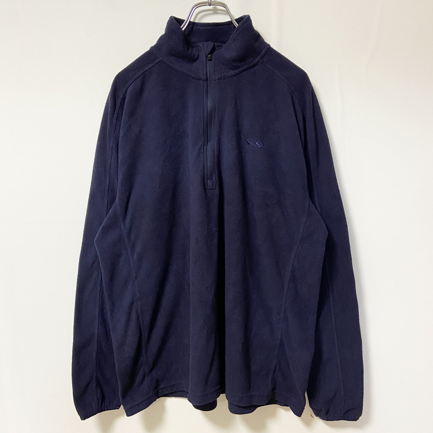 古着 used　C9 by Champion チャンピオン　長袖ハーフジップフリースジャケット　ネイビー　紺　ロゴ刺　XLサイズ
