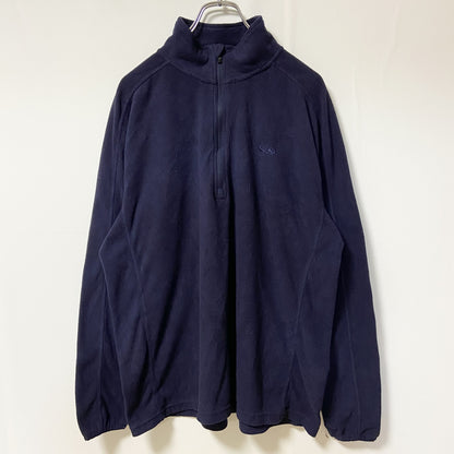古着 used　C9 by Champion チャンピオン　長袖ハーフジップフリースジャケット　ネイビー　紺　ロゴ刺　XLサイズ
