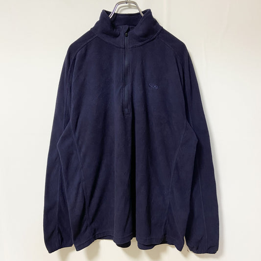 古着 used　C9 by Champion チャンピオン　長袖ハーフジップフリースジャケット　ネイビー　紺　ロゴ刺　XLサイズ