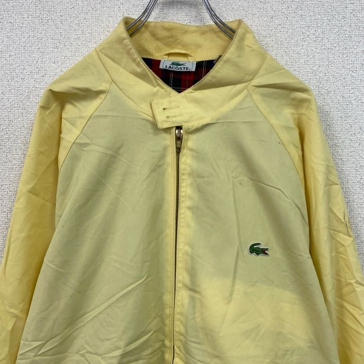 ～80s　LACOSTE　ラコステ　ブルゾン/スイングトップ　ヴィンテージ　黄色　イエロー　2Xサイズ