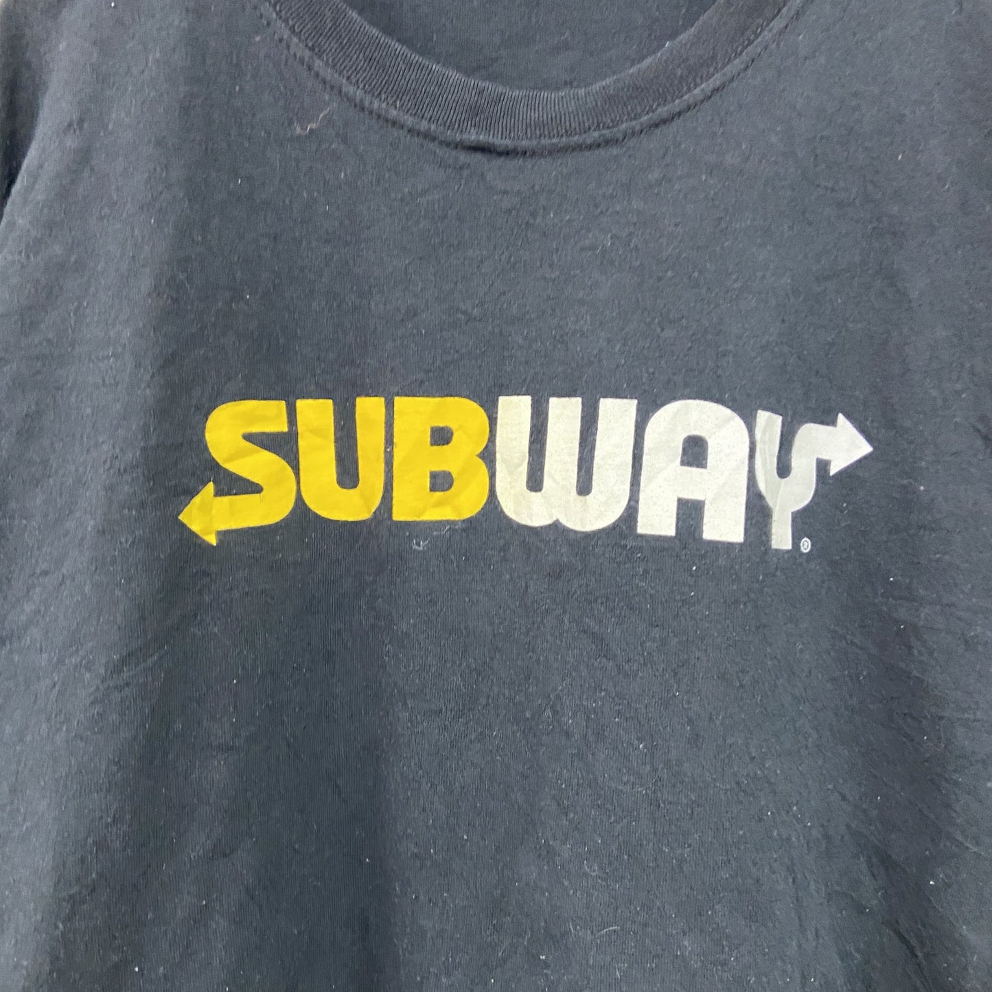JERZEES　Dri-POWER　SUBWAY　サブウェイ　半袖プリントTシャツ　企業Ｔ　黒　ブラック　Lサイズ
