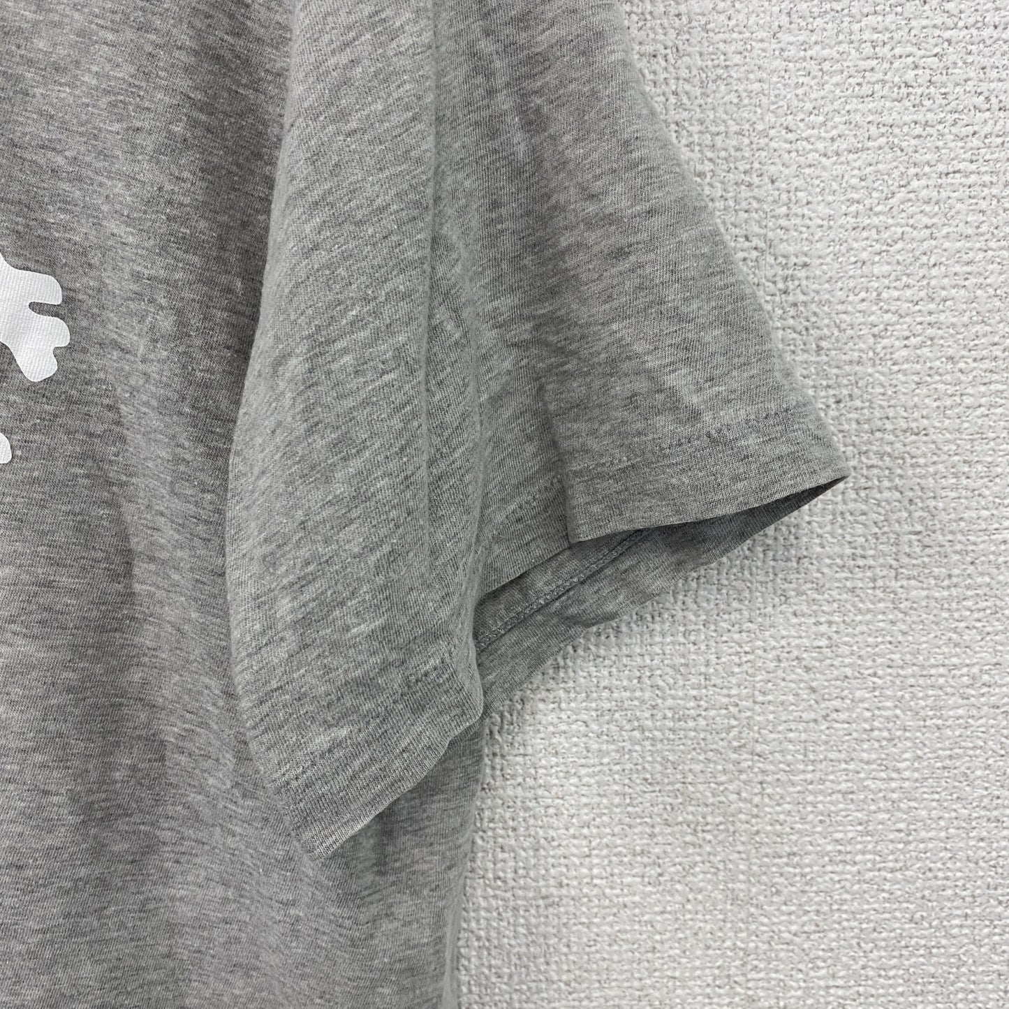 久米繊維工場　半袖プリントTシャツ　シングルステッチ　グレー　Mサイズ