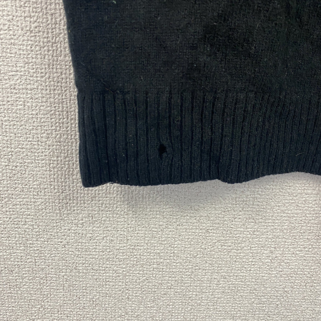 NIKE　ナイキ　ウールニットベスト　刺繡ロゴ　黒　ブラック　Lサイズ