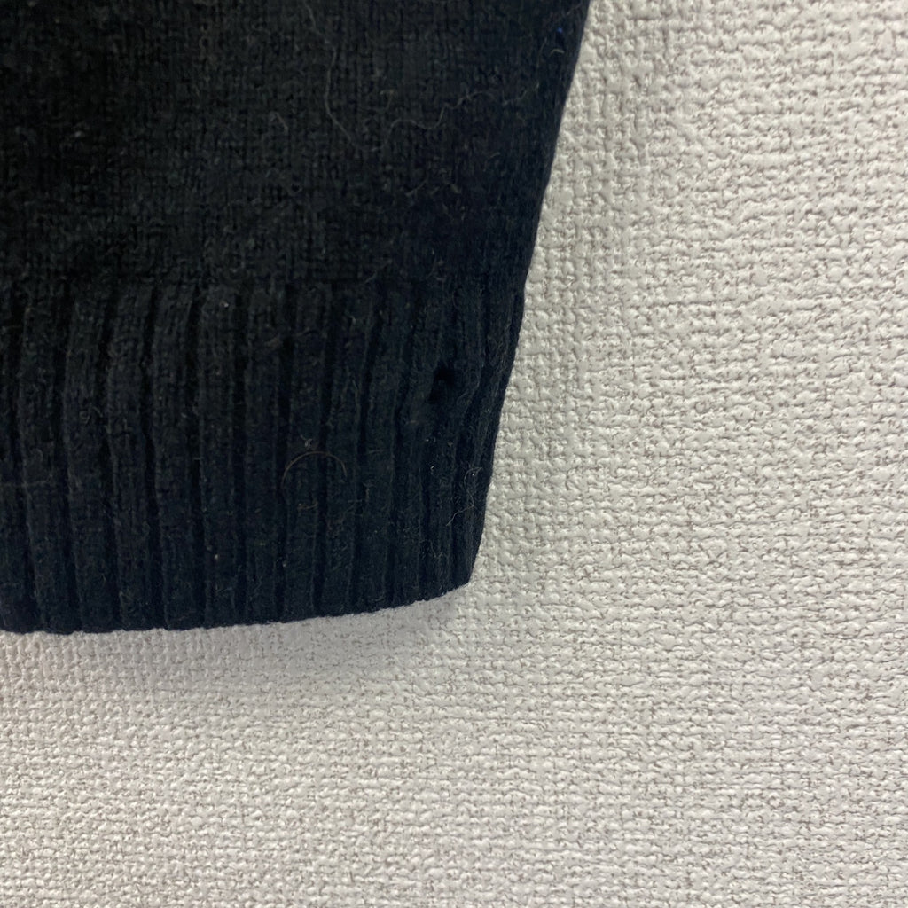 NIKE　ナイキ　ウールニットベスト　刺繡ロゴ　黒　ブラック　Lサイズ