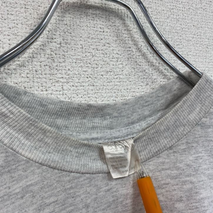 90s　collon club　半袖プリントTシャツ　ヴィンテージ　シングルステッチ　灰色　グレー