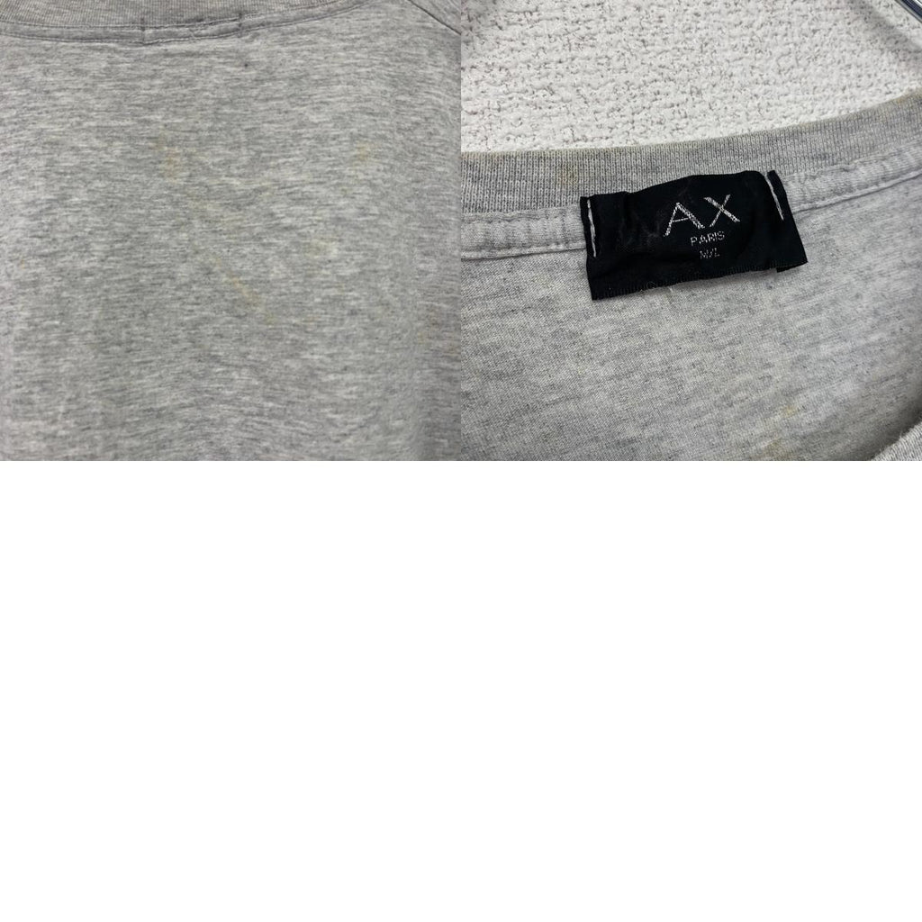 AW　半袖プリントTシャツ　パロディT　唇　灰色　グレー　Lサイズ