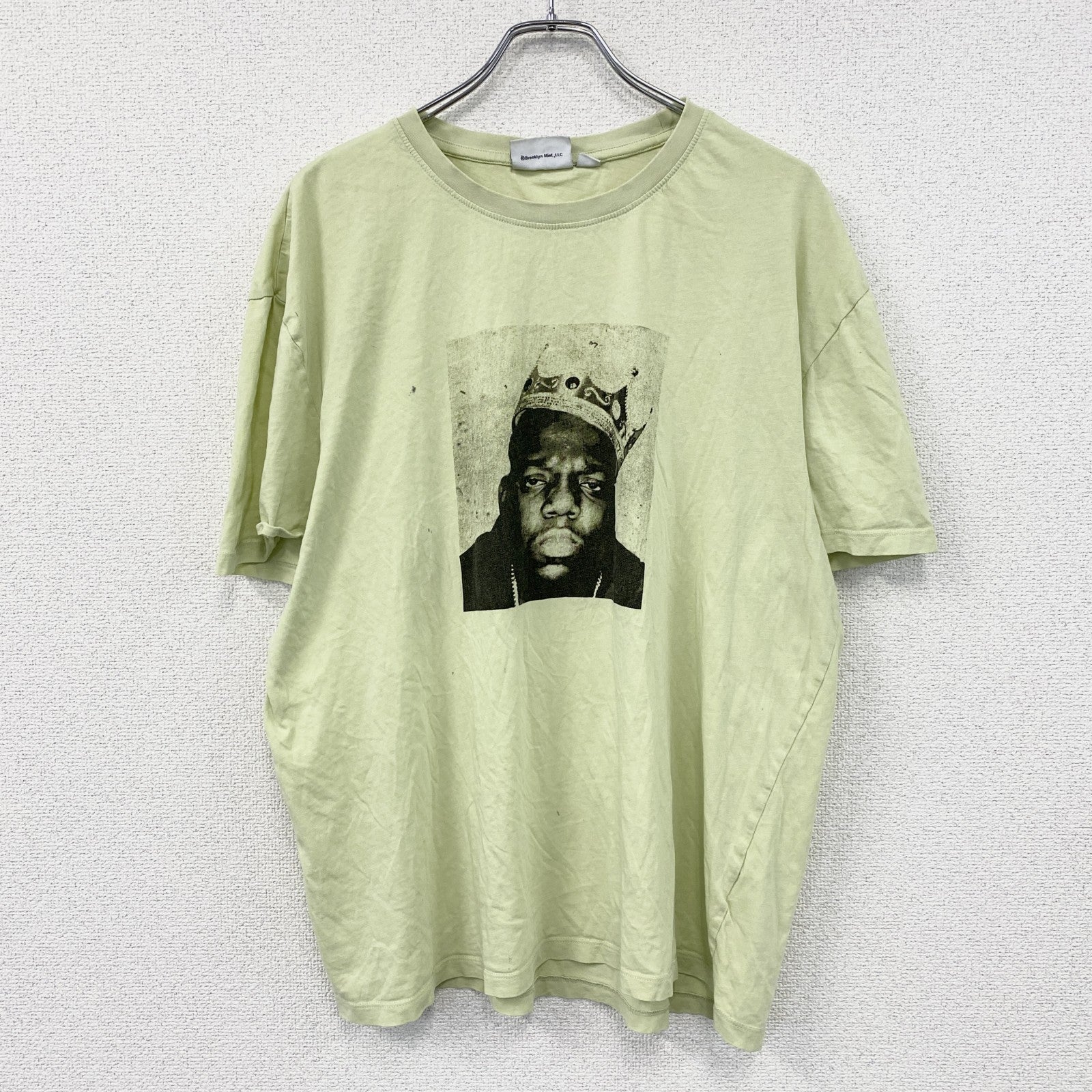The Notorious B.I.G.　ビギ―　半袖プリントラッパーTシャツ　ヒップホップ　緑　グリーン　Lサイズ
