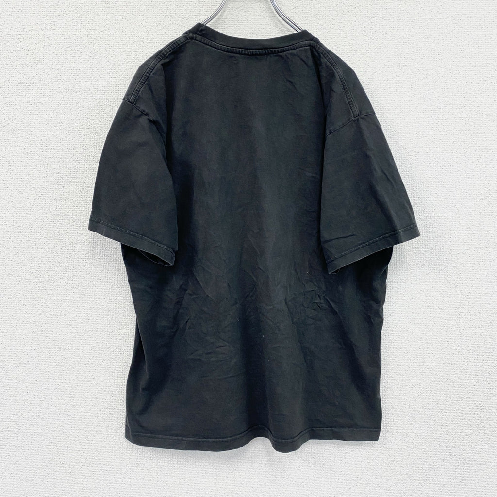 90s～　adler　半袖プリントTシャツ　スカルT　ヴィンテージ　黒　ブラック　XLサイズ