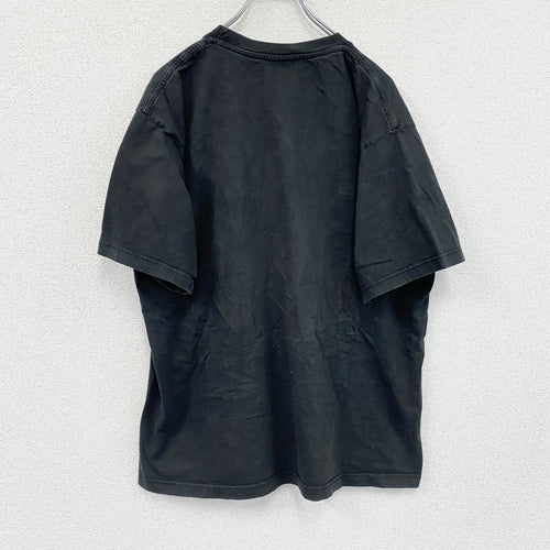 90s～　adler　半袖プリントTシャツ　スカルT　ヴィンテージ　黒　ブラック　XLサイズ
