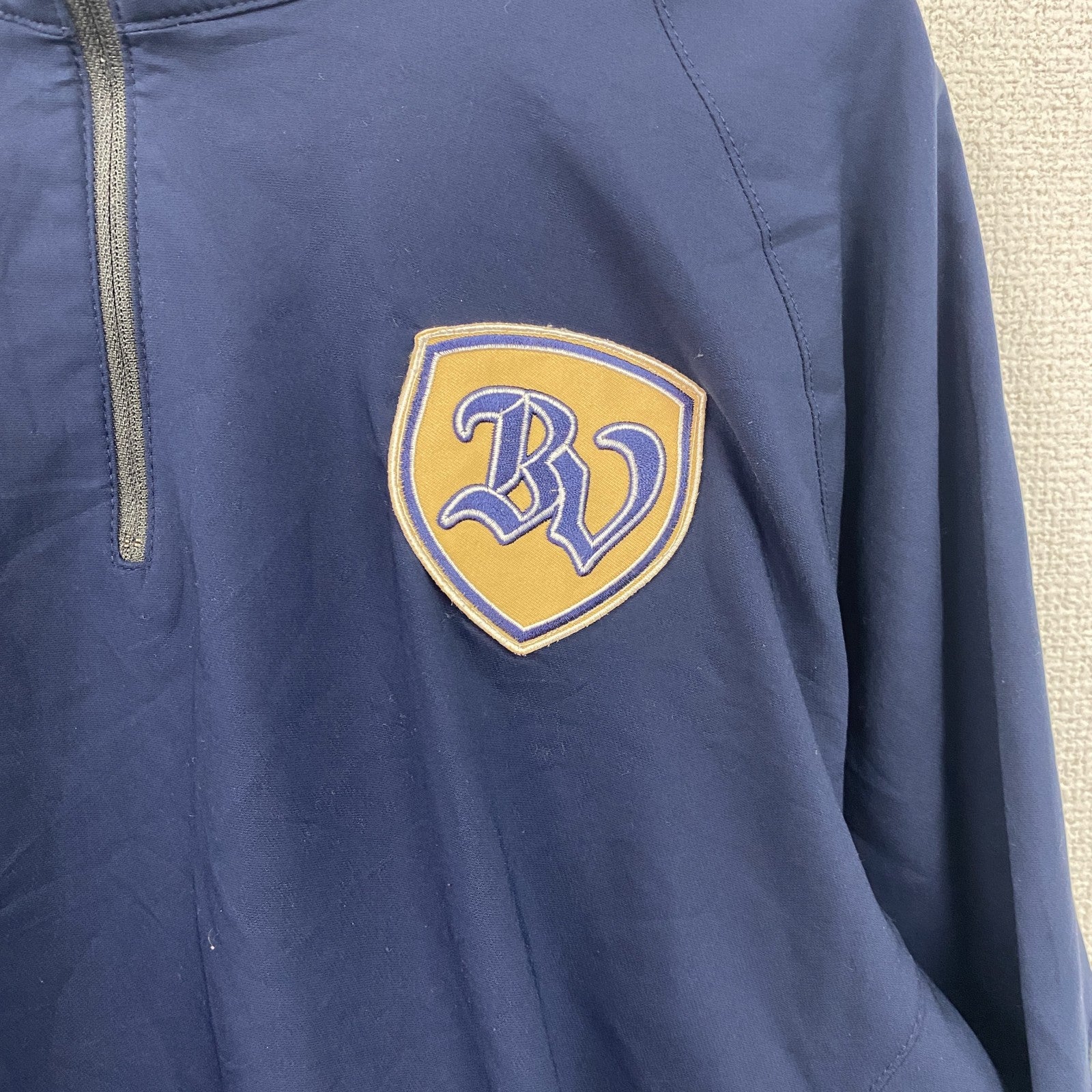 NIKE ナイキ　プルオーバージャケット　ハーフジップ　ワンポイント　紺　ネイビー　Lサイズ