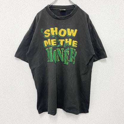 ～90s　Alore　半袖プリントTシャツ　MONEY　シングルステッチ　ヴィンテージ　茶色　ブラウン　XLサイズ