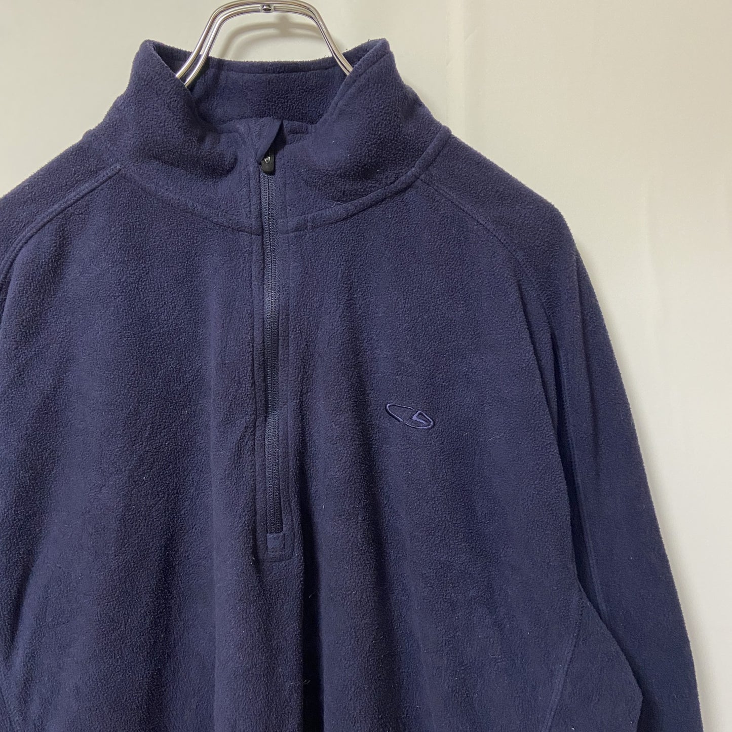 古着 used　C9 by Champion チャンピオン　長袖ハーフジップフリースジャケット　ネイビー　紺　ロゴ刺　XLサイズ