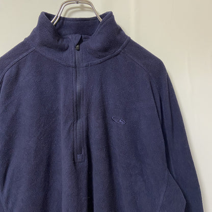 古着 used　C9 by Champion チャンピオン　長袖ハーフジップフリースジャケット　ネイビー　紺　ロゴ刺　XLサイズ