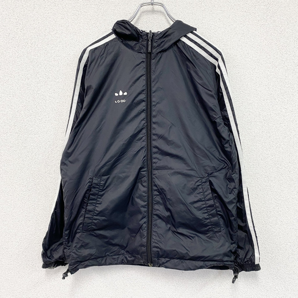 adidas　アディダス　フルジップジャケット　リバーシブル　カモフラ　グレー　黒　ブラック　Mサイズ　