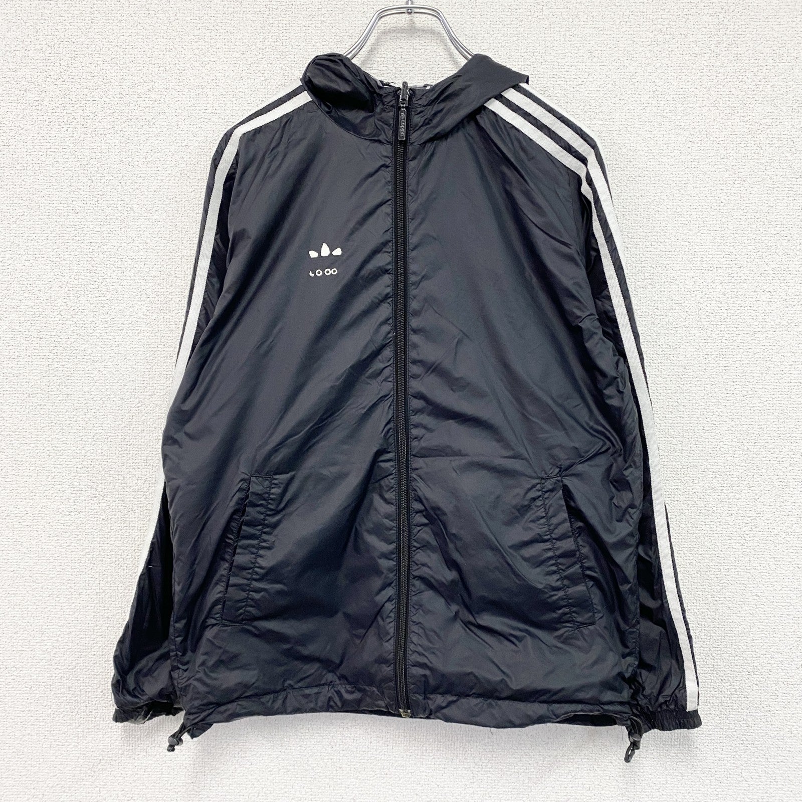 adidas　アディダス　フルジップジャケット　リバーシブル　カモフラ　グレー　黒　ブラック　Mサイズ　