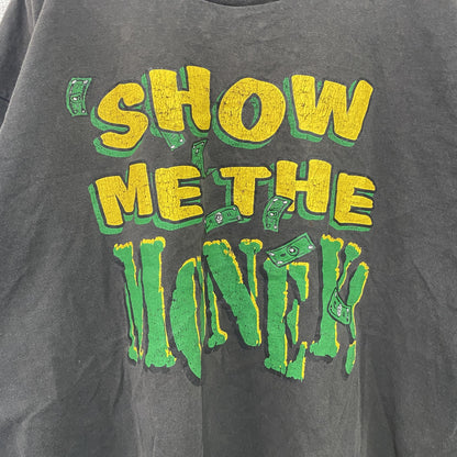 ～90s　Alore　半袖プリントTシャツ　MONEY　シングルステッチ　ヴィンテージ　茶色　ブラウン　XLサイズ