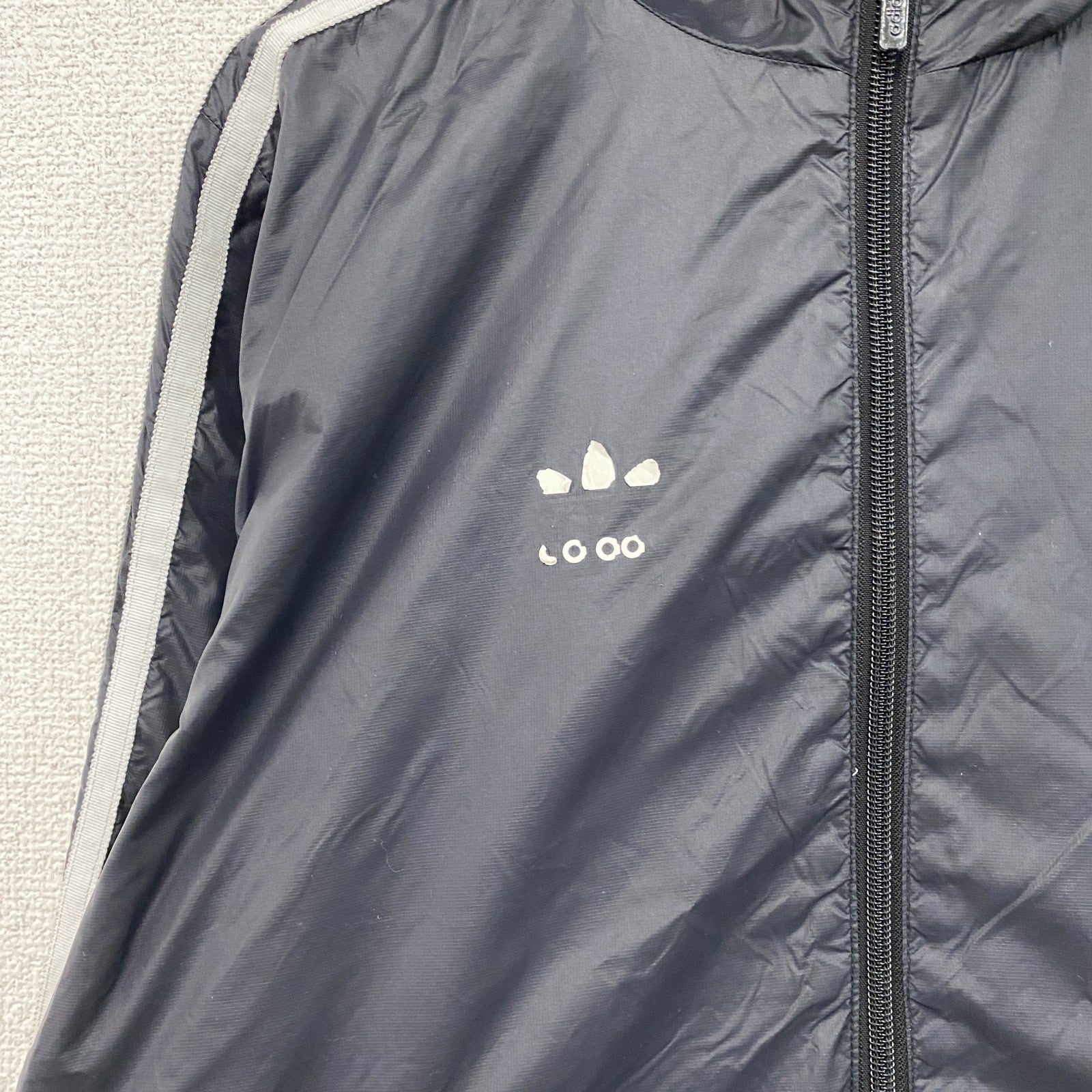 adidas　アディダス　フルジップジャケット　リバーシブル　カモフラ　グレー　黒　ブラック　Mサイズ　