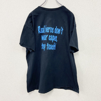 FRUIT OF THE LOOM　フルーツオブザルーム　半袖Tシャツ　パロディT　スーパーマン　ブラック　XLサイズ