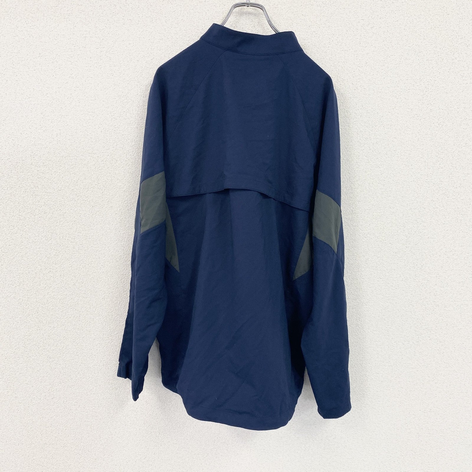 NIKE ナイキ　プルオーバージャケット　ハーフジップ　ワンポイント　紺　ネイビー　Lサイズ
