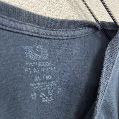 FRUIT OF THE LOOM　フルーツオブザルーム　半袖Tシャツ　パロディT　スーパーマン　ブラック　XLサイズ