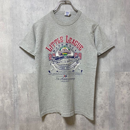 古着 used　RUSSELL　ラッセル　2009　ワールドシリーズ　70周年記念　半袖プリントTシャツ　グレー　レトロ　野球