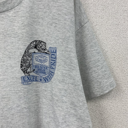 BEST FRUIT OF THE LOOM　半袖プリントTシャツ　シングルステッチ　霜降りグレー　XLサイズ