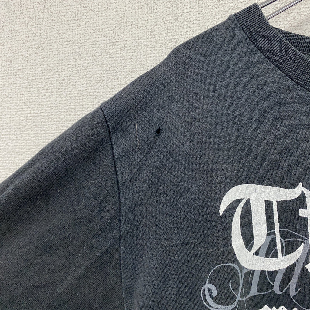 THRUXTON PREMIUM　スラクトンプレミアム　長袖プリントTシャツ/ロンT　黒　ブラック　LLサイズ　
