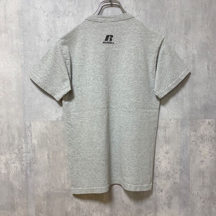 古着 used　RUSSELL　ラッセル　2009　ワールドシリーズ　70周年記念　半袖プリントTシャツ　グレー　レトロ　野球