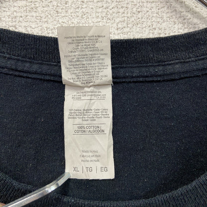 GILDAN　ギルダン　半袖プリントTシャツ　企業T　SANTORO OIL　黒　ブラック　XLサイズ