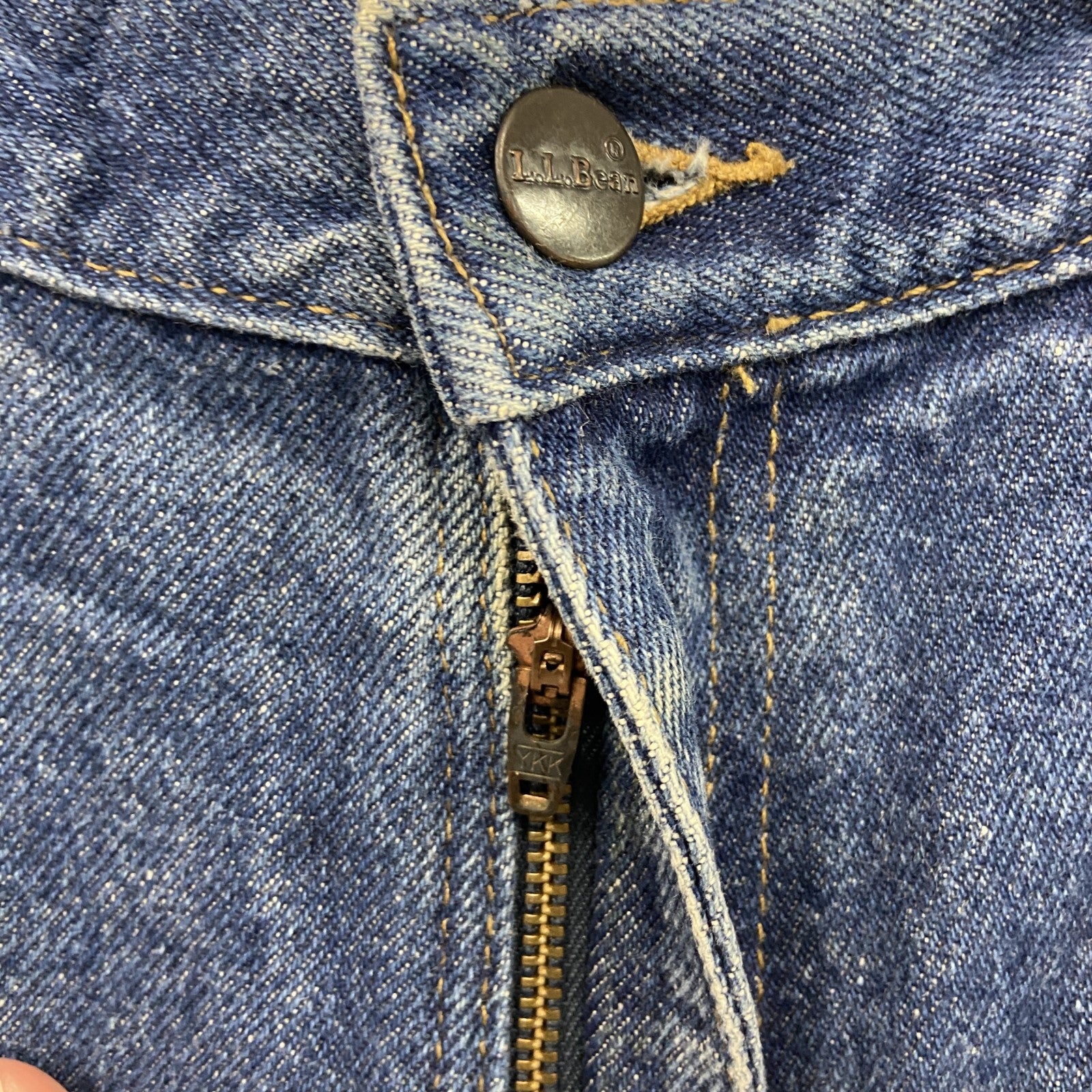 L.L.Bean　エルエルビーン　デニムパンツ/ジーンズ　ジップフライ　革パッチ　インディゴ　W36サイズ