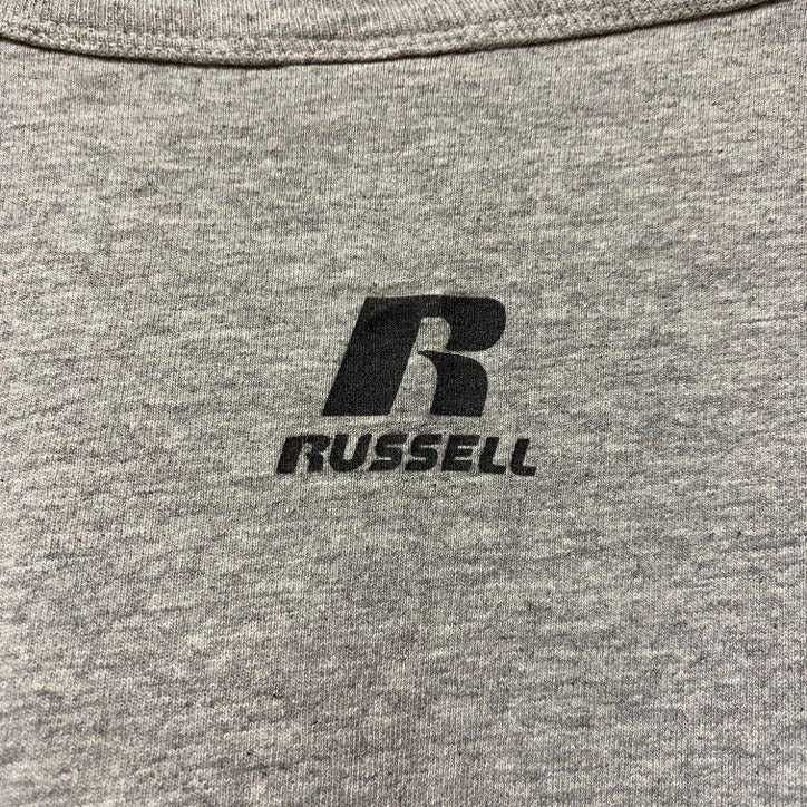 古着 used　RUSSELL　ラッセル　2009　ワールドシリーズ　70周年記念　半袖プリントTシャツ　グレー　レトロ　野球