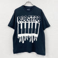 ROC STAR　ロックスター　半袖プリントTシャツ　デカロゴ　黒　ブラック　XLサイズ