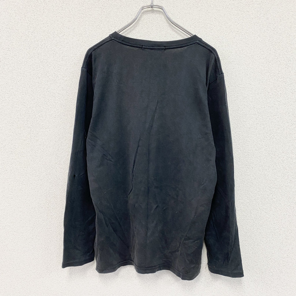 THRUXTON PREMIUM　スラクトンプレミアム　長袖プリントTシャツ/ロンT　黒　ブラック　LLサイズ　