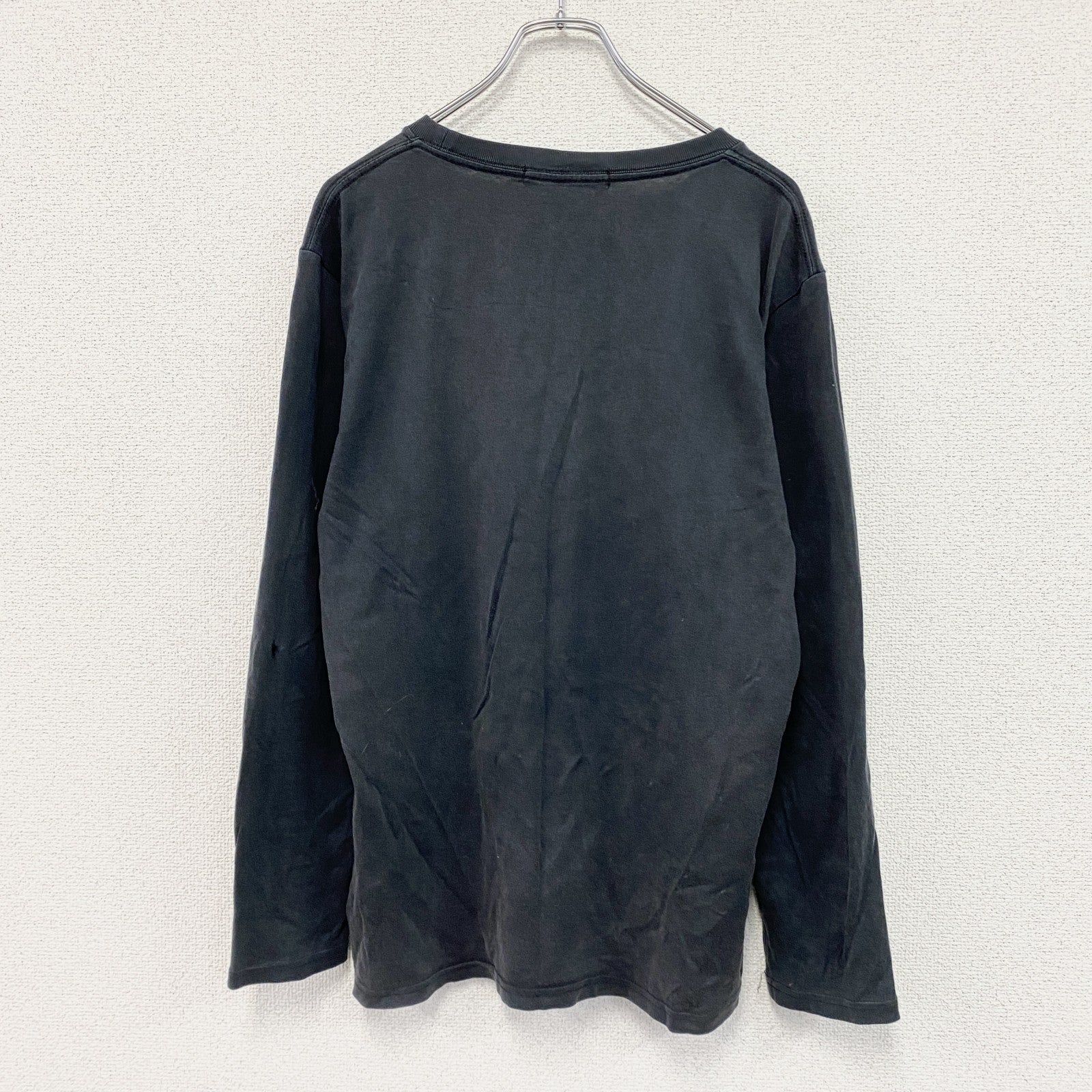 THRUXTON PREMIUM　スラクトンプレミアム　長袖プリントTシャツ/ロンT　黒　ブラック　LLサイズ　