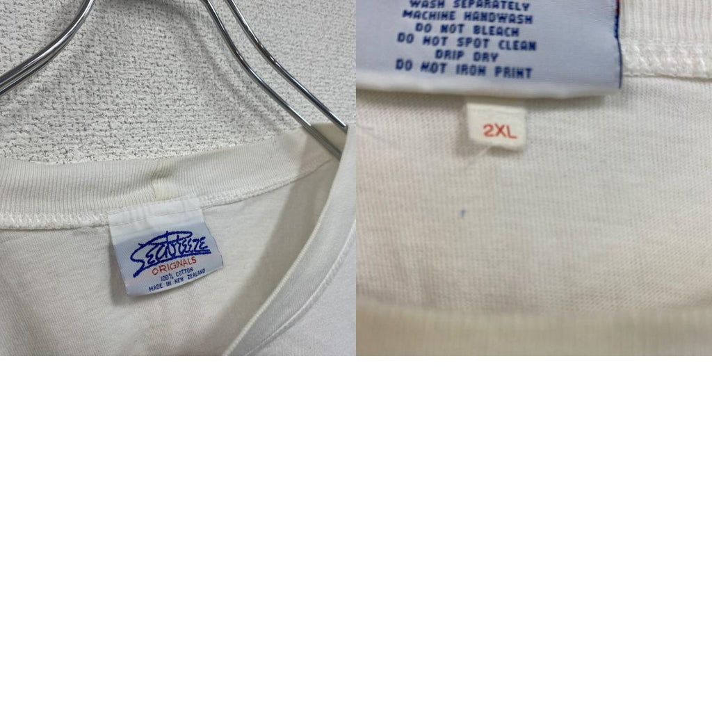 90s　半袖プリントTシャツ　ヴィンテージ　シングルステッチ　白　ホワイト　2XLサイズ