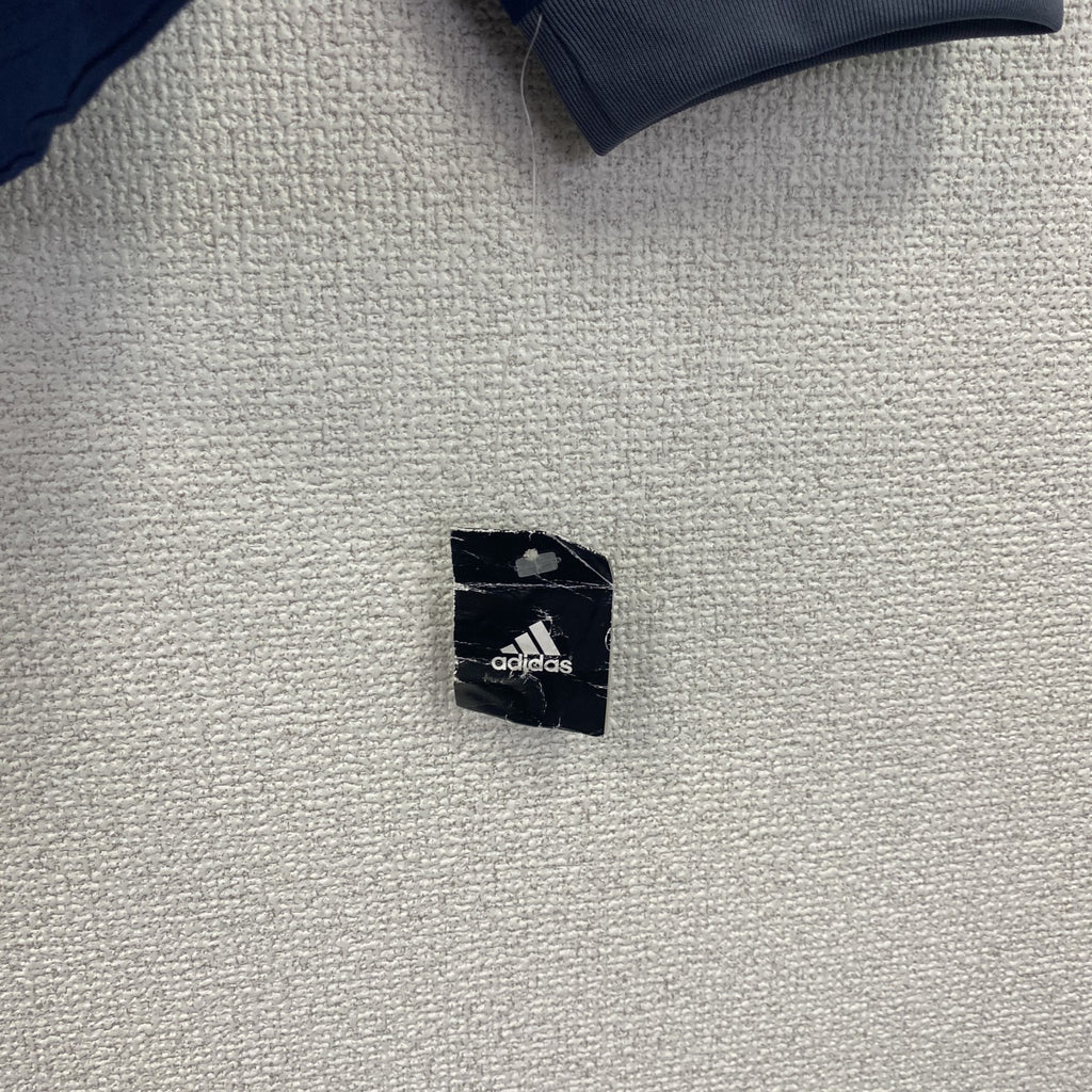 adidas　アディダス　ハーフジッププルオーバージャケット　パフォーマンスロゴ　タグ付　刺繍ロゴ　紺　ネイビー　XLサイズ