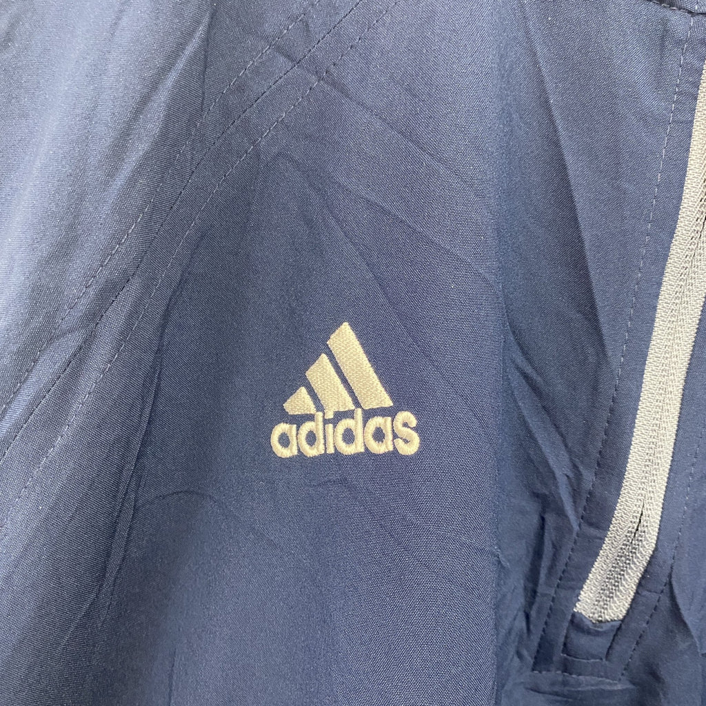 adidas　アディダス　ハーフジッププルオーバージャケット　パフォーマンスロゴ　タグ付　刺繍ロゴ　紺　ネイビー　XLサイズ