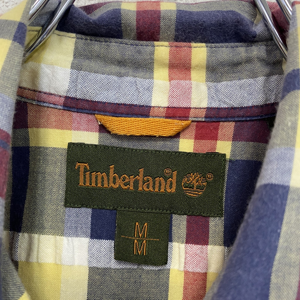 Timberland　ティンバーランド　半袖シャツ　チェック柄　マルチカラー　Mサイズ