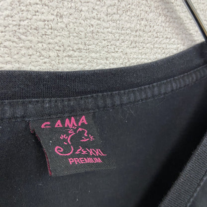 SAMA　半袖プリントTシャツ　Formentera　フォルメンテーラトカゲ　黒　ブラック　XXLサイズ