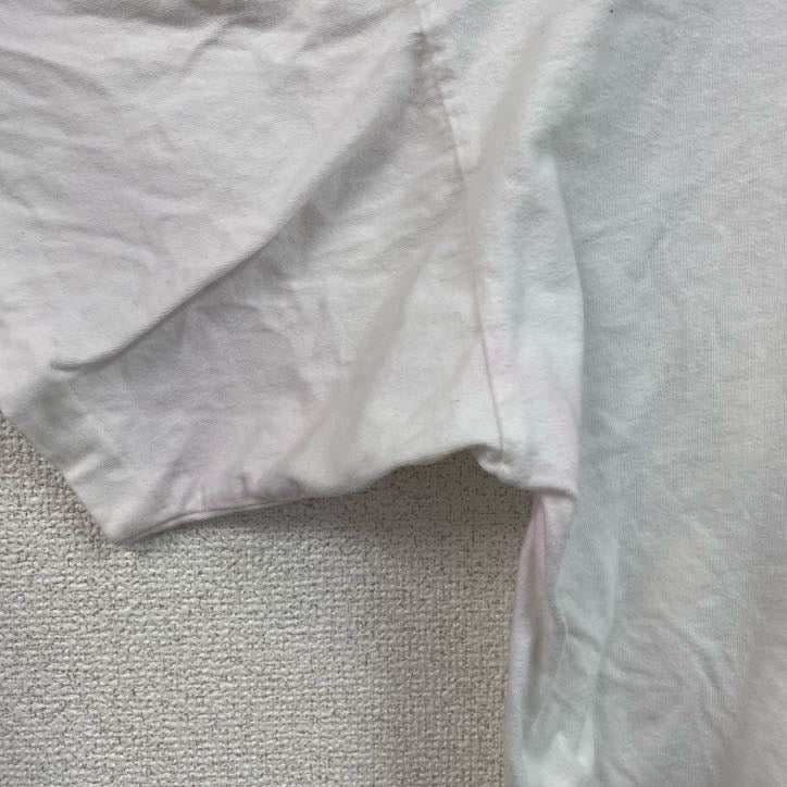 90s　半袖プリントTシャツ　ヴィンテージ　シングルステッチ　白　ホワイト　2XLサイズ